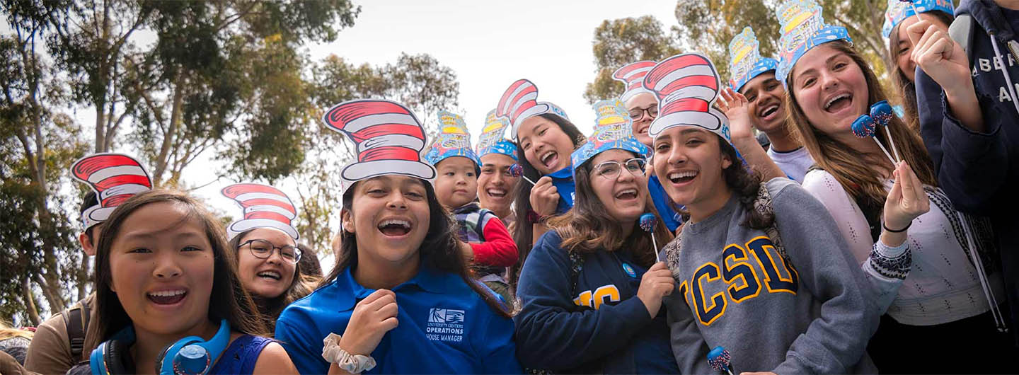 UC San Diego students celebrate at the annual Dr. Seuss birthday party