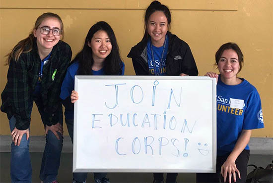 UC San Diego students in the EducationCorps program