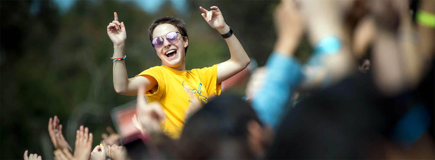 UC San Diego students at an outdoor concert