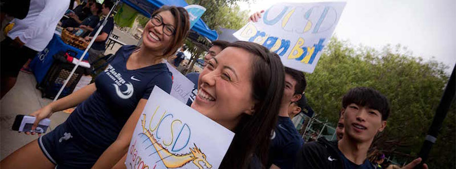 UC San Diego - small group of laughing students