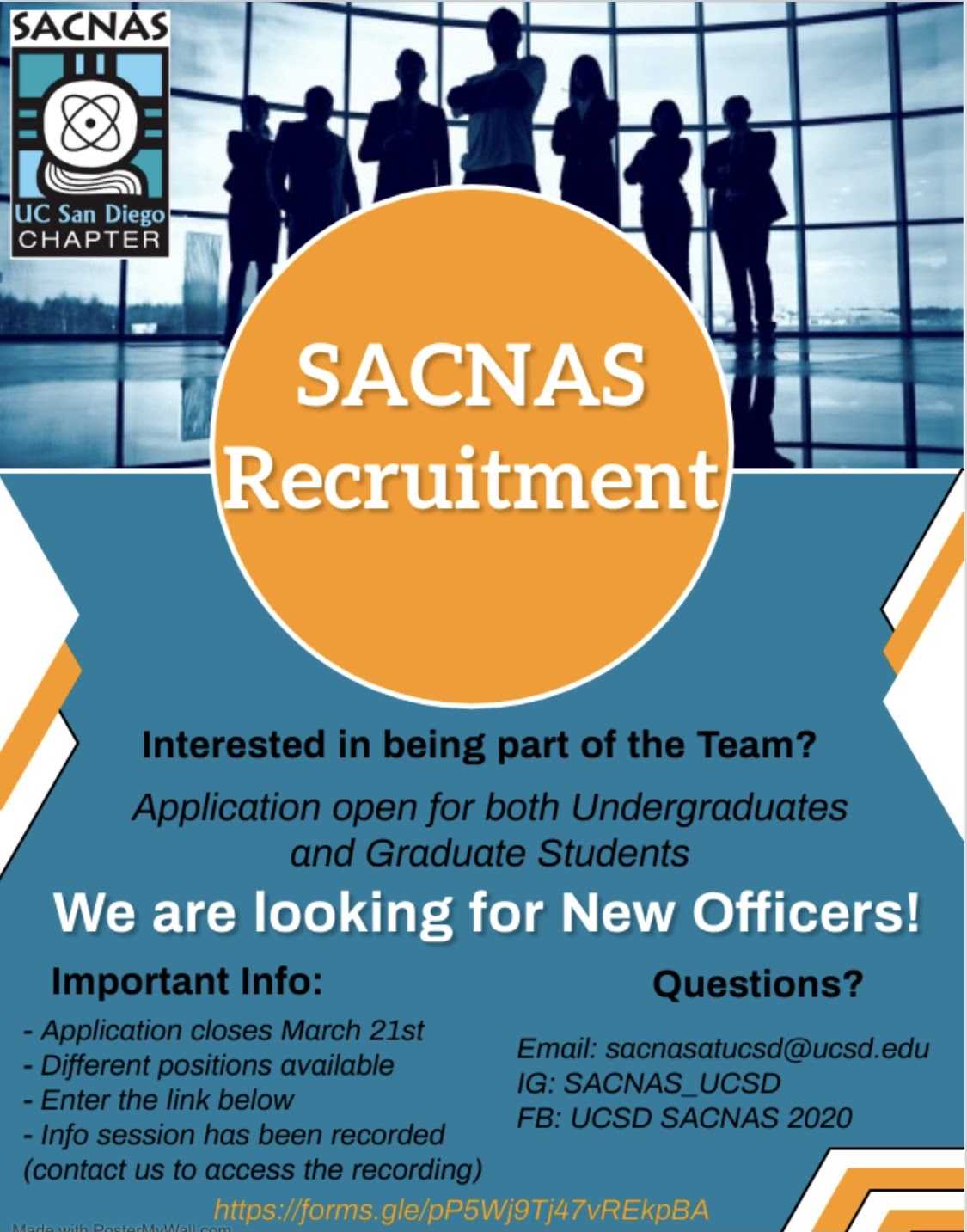 SACNAS @ UCSD Application for Undergraduate & Graduate Students