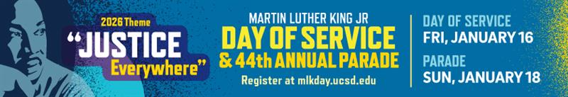 Banner with MLK Day of Service and Parade Text